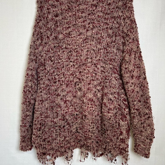 NWT BKE  Cardigan Sweater Size Medium Popcorn Texture Frayed Ends - Picture 4 of 7